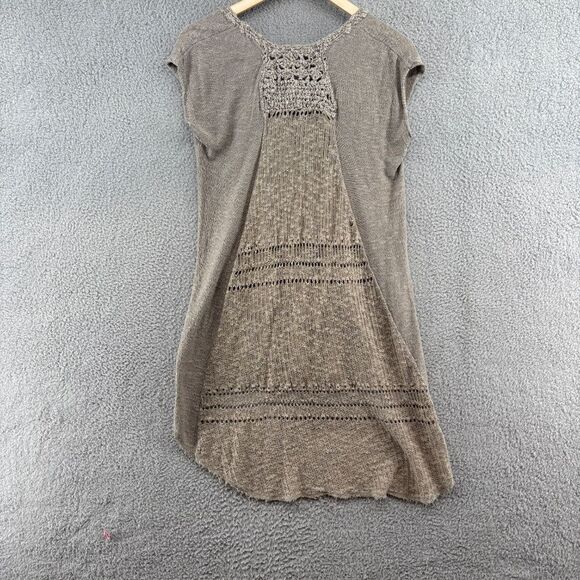 Free People Crochet Boho Knit Tunic Dress - Size Medium - Picture 2 of 11